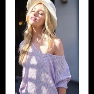 Oversized lilac slouchy sweater